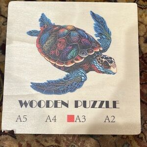 Turtle wooden puzzle new never put together